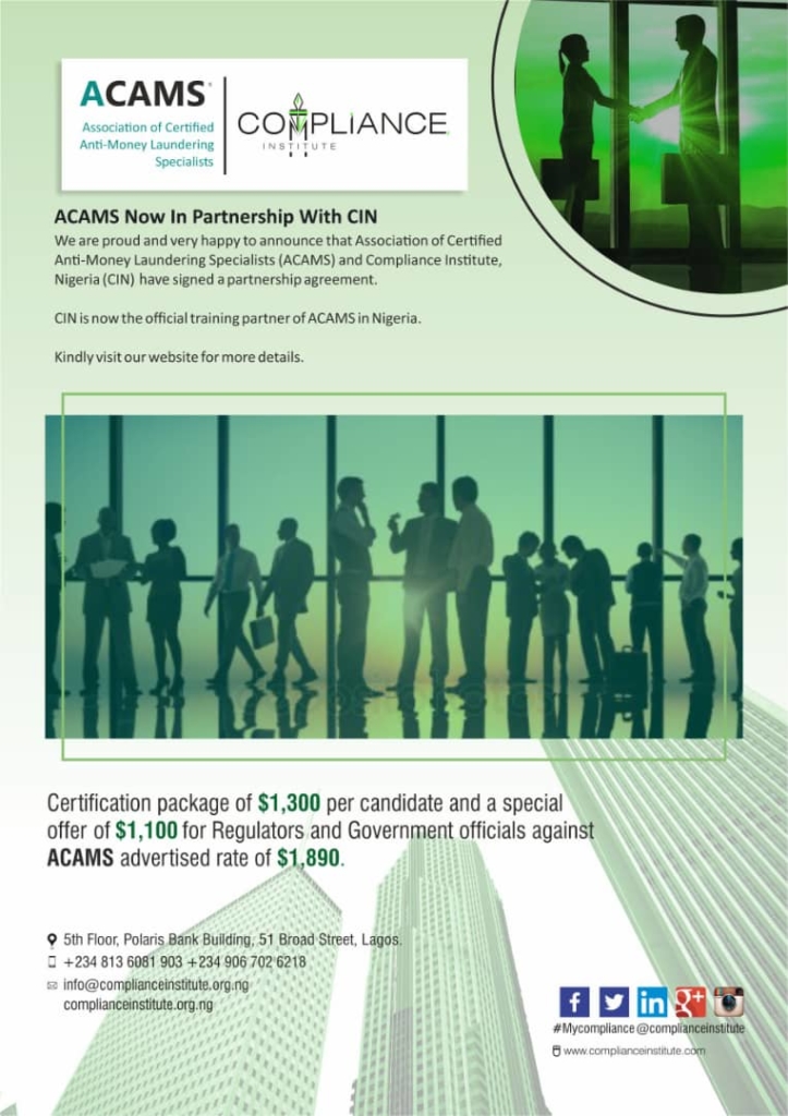 ACAMS / CIN Partnership Benefits & Registration - Compliance Institute ...